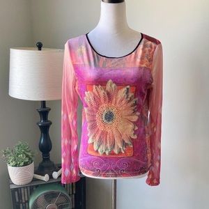 Sunflower mesh long sleeve